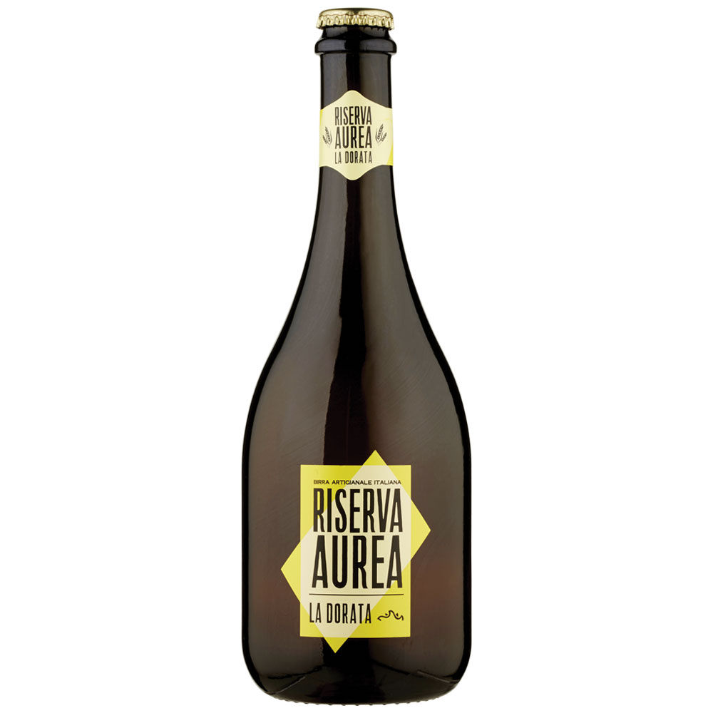 Birra riserva aurea dorata 5,4 gradi birra salento bottiglia ml 750