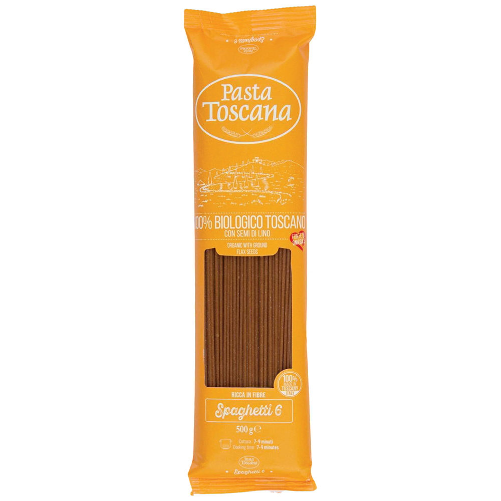 Spaghetti n.6 pasta toscana integrale/bio omega 3 gr500