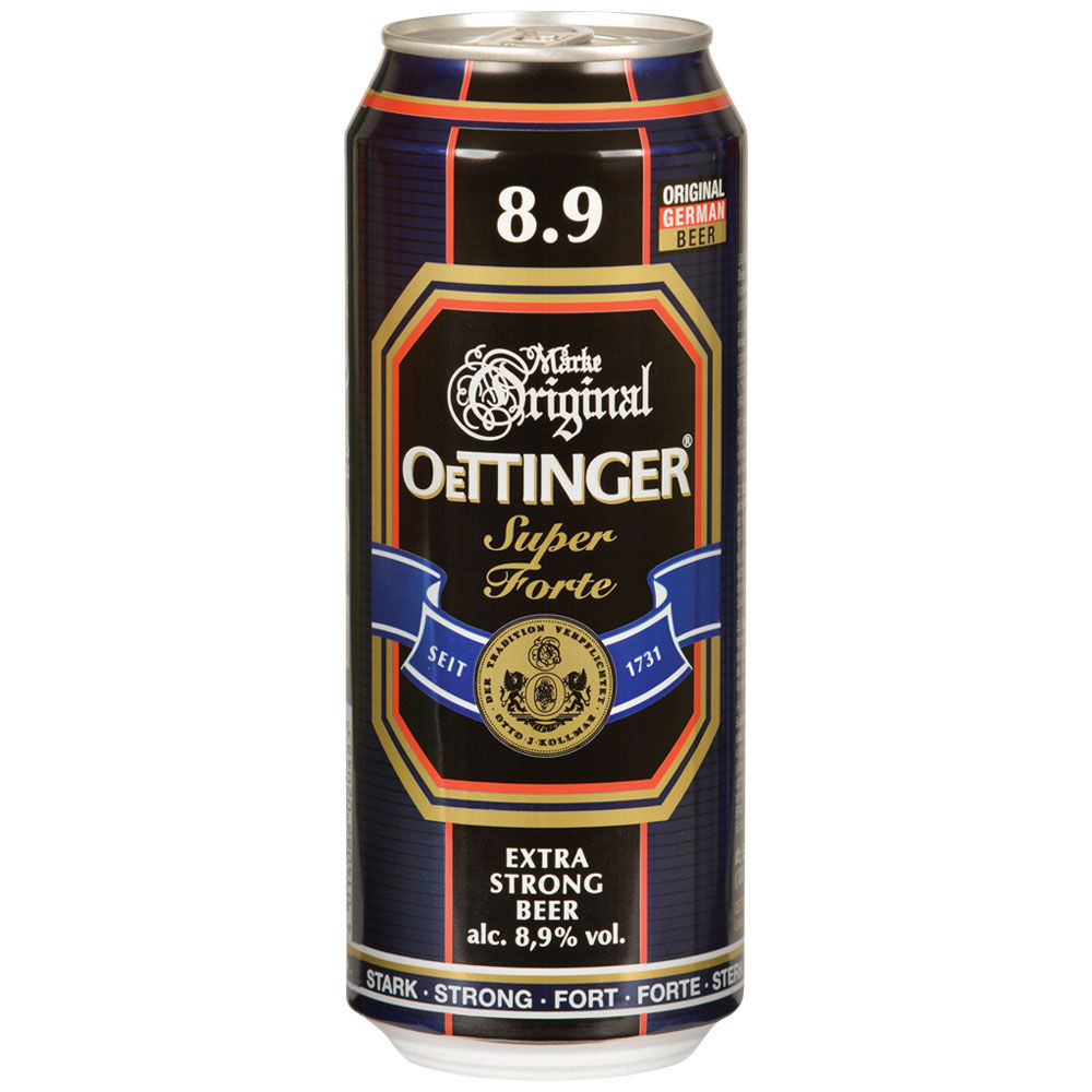 Birra super forte 8,9 gradi oettinger lattina ml 500