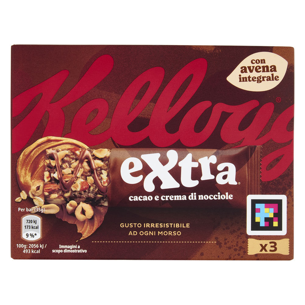 BARRETTE EXTRA CACAO E NOCCIOLE KELLOG  G105X3 - Immagine 11