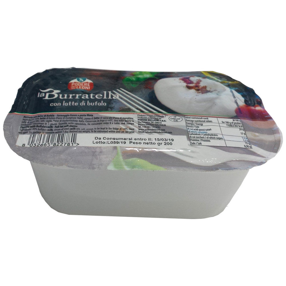 Burrata la burratella podere dei leoni 200g 