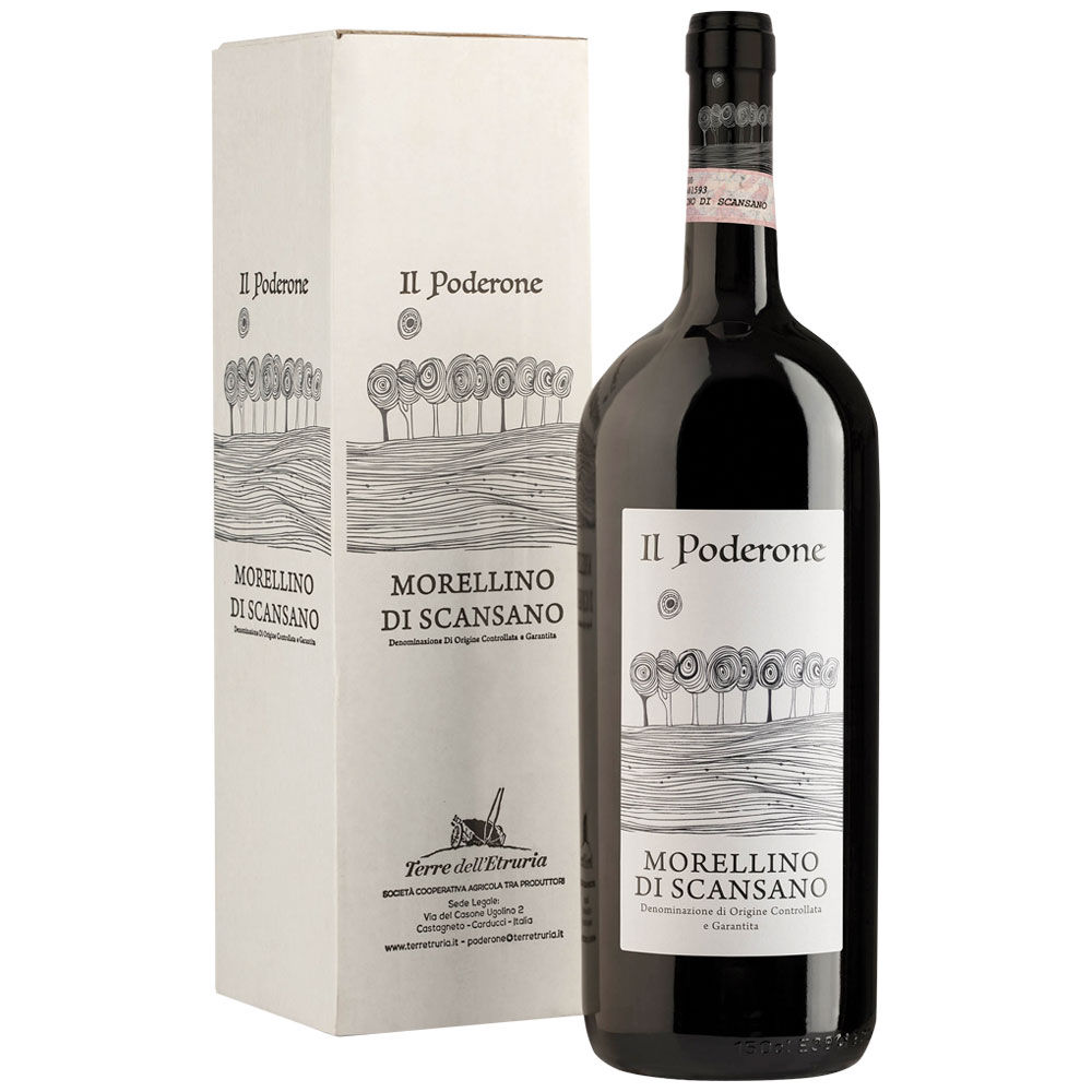 Morellino scansano docg il poderone terre dell' etruria  astuccio l 1,5
