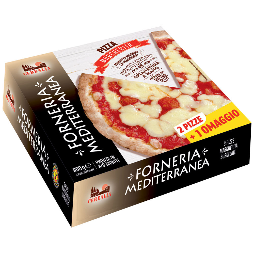 Pizza margherita x3 gr 900 forneria mediterranea