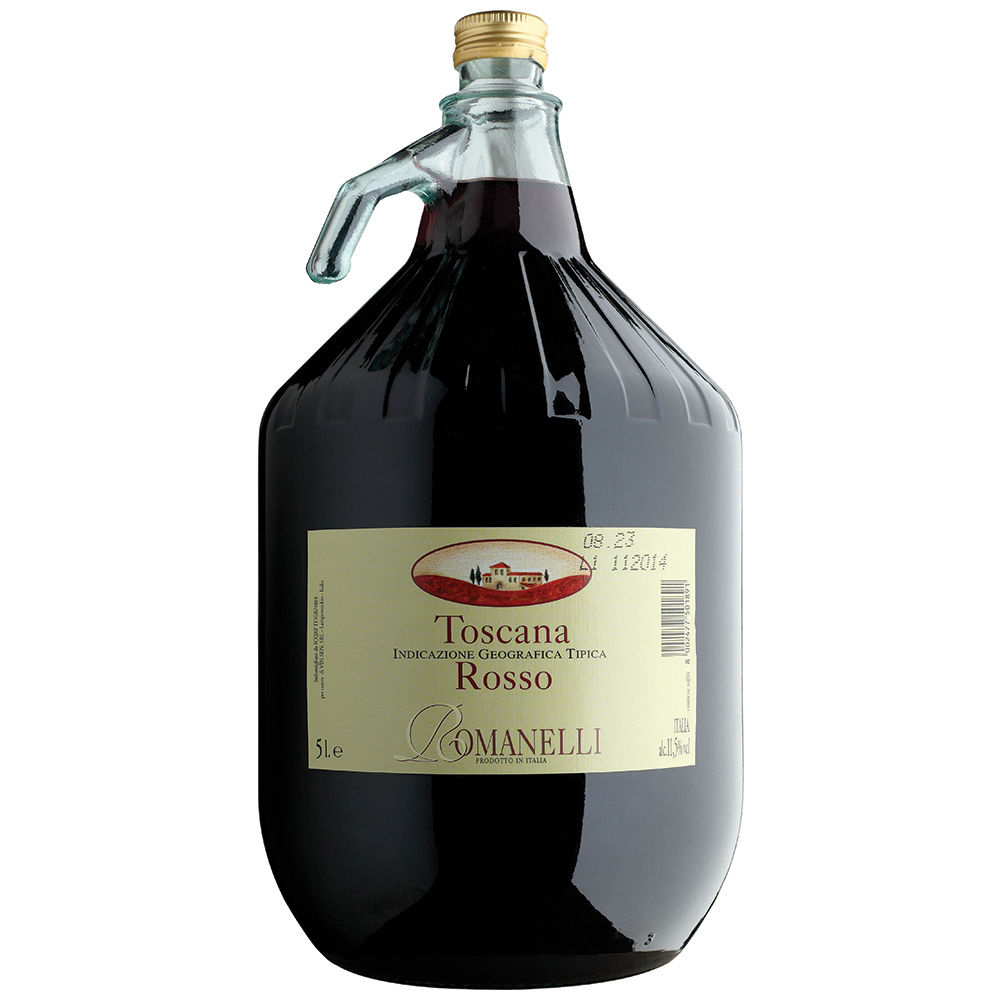 Vino rosso v.romanelli dama cartone 2dm  5l