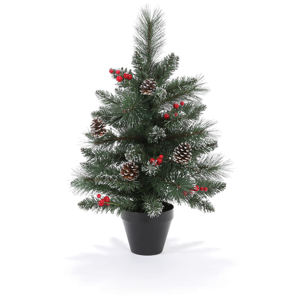 Albero con bacche e aghi di pino 60 cm