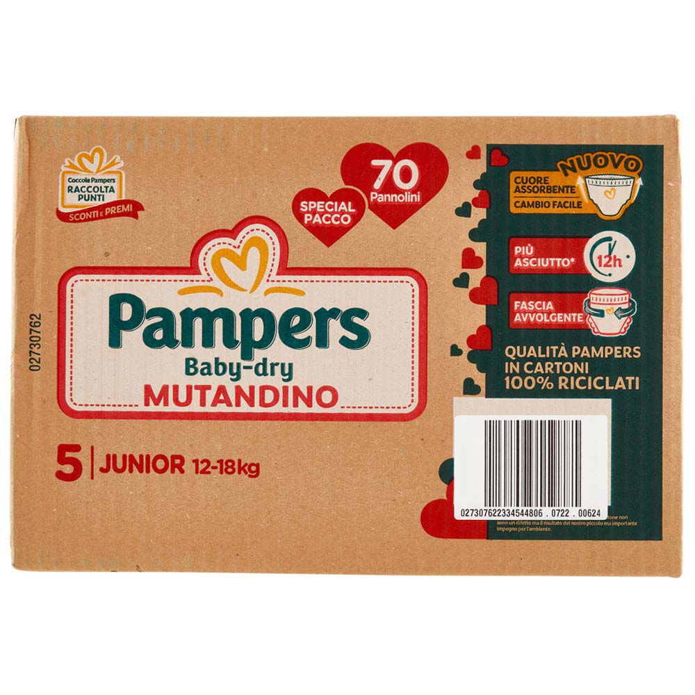 Pannolini mutandino junior tg 5 kg 12-18 pz 70 - Immagine 21