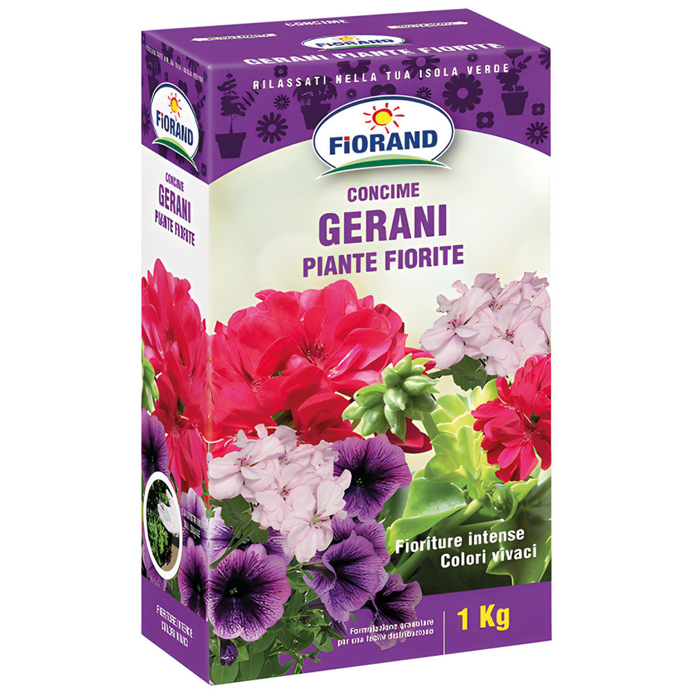 Concime granulare gerani e piante fiorite kg 1 - Immagine 01