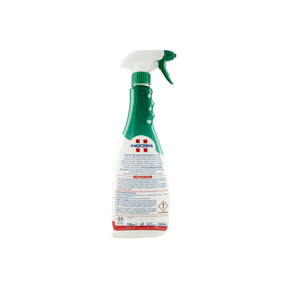 DETERGENTE AMUCHINA PER SUPERFICI IGIENIZZANTE SPRAY SENZA RISCIACQUO ML 750 - Immagine 21