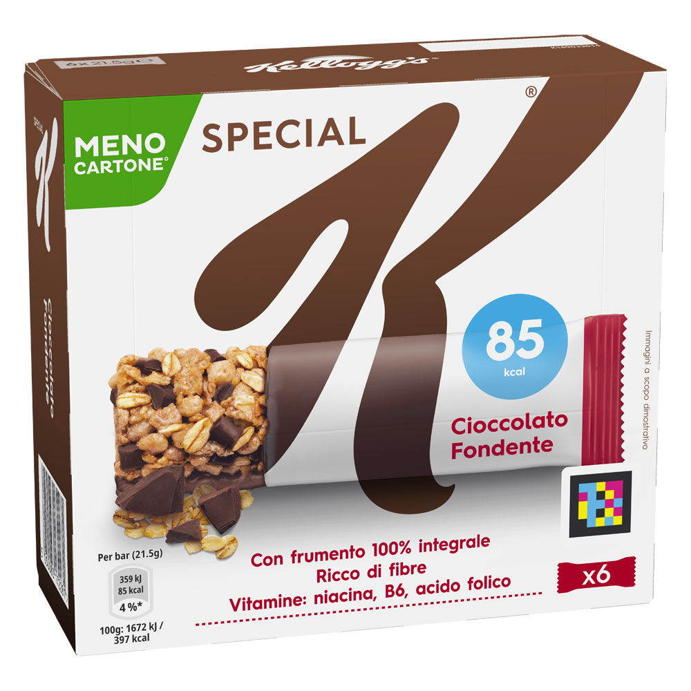 Barretta kellogg's special k cioccolato fondente scatola pz.6 gr.129