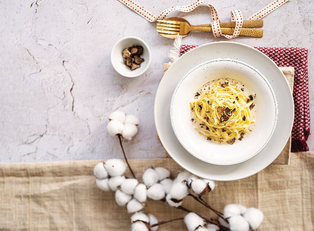 Tagliolini con formaggio di fossa e tartufo