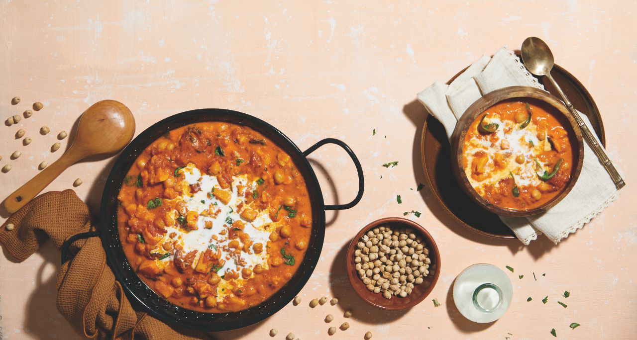 Curry di patate dolci e ceci