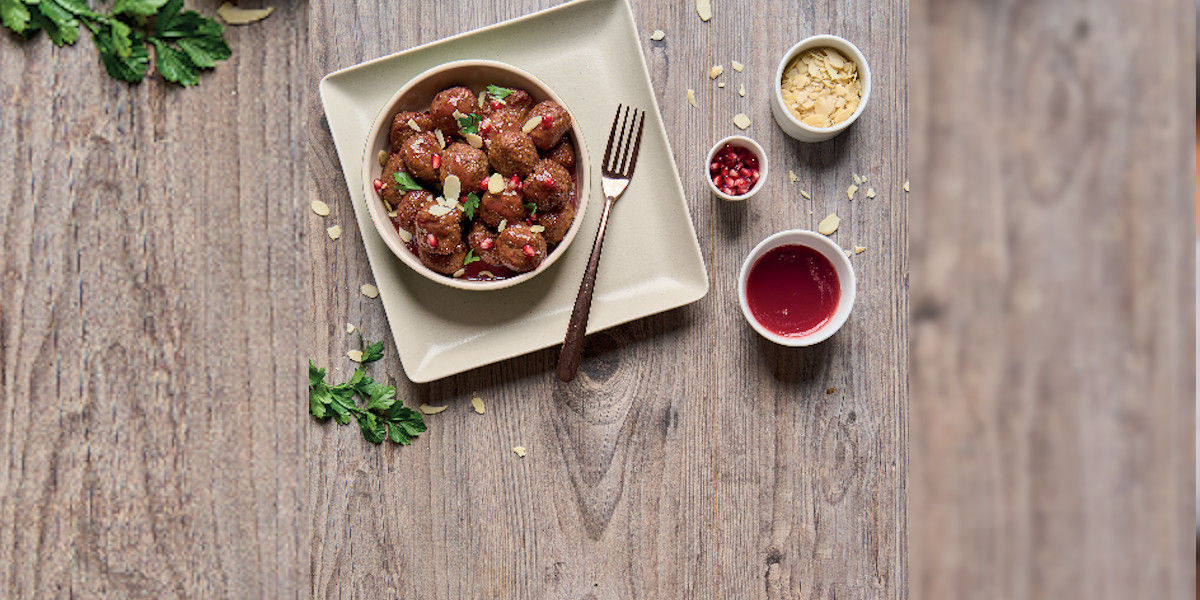 Polpette glassate alla melagrana