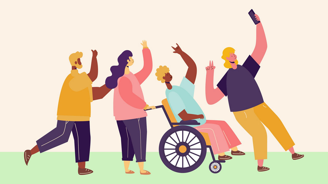 illustrazione gruppo di persone