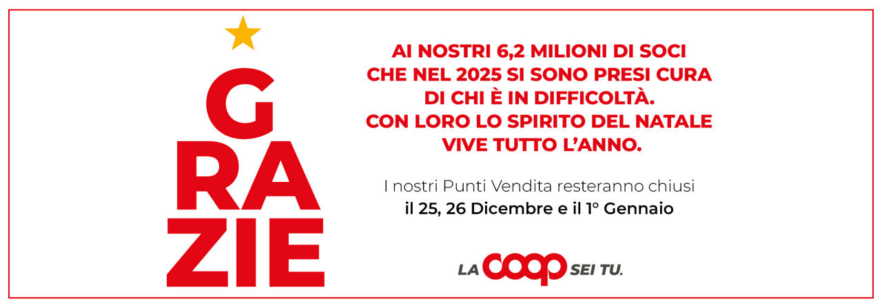 il ringraziamento di coop ai suoi soci