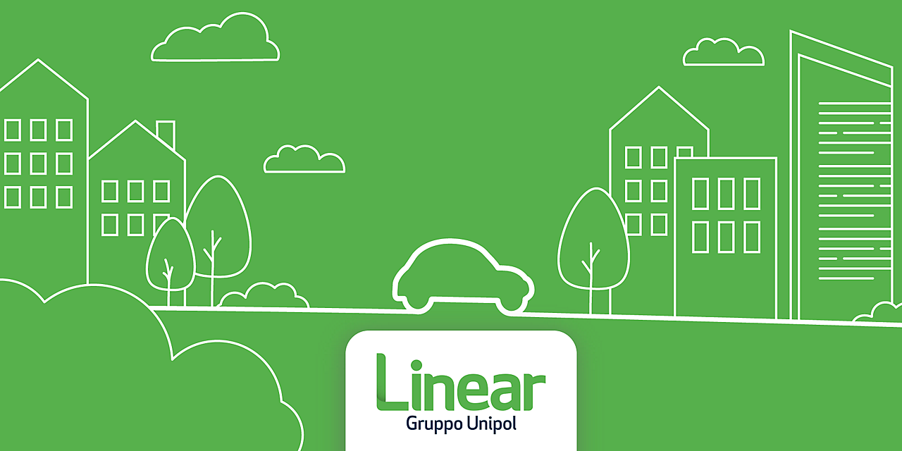 logo Linear su sfondo verde