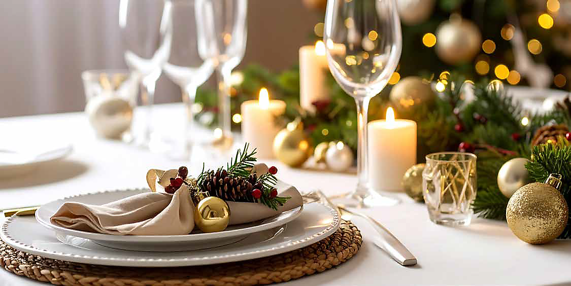 tavola apparecchiata natale