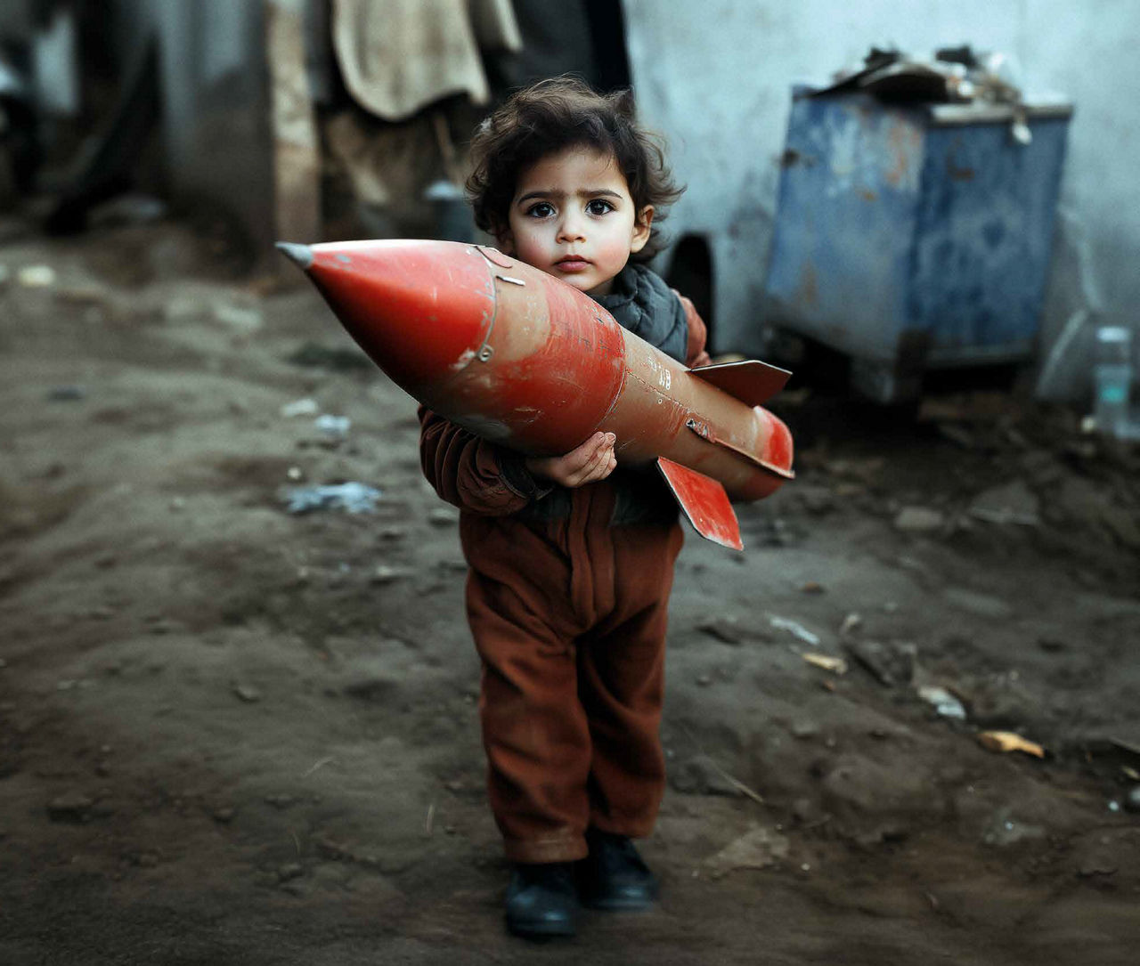 bambino con bomba