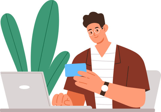 Man holding unicoop card