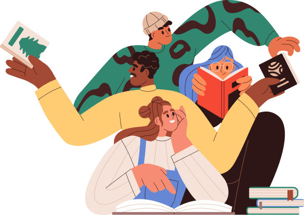 People reading