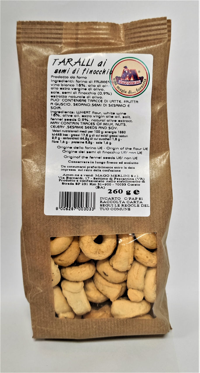 Taralli friabili finocchio aq 260g