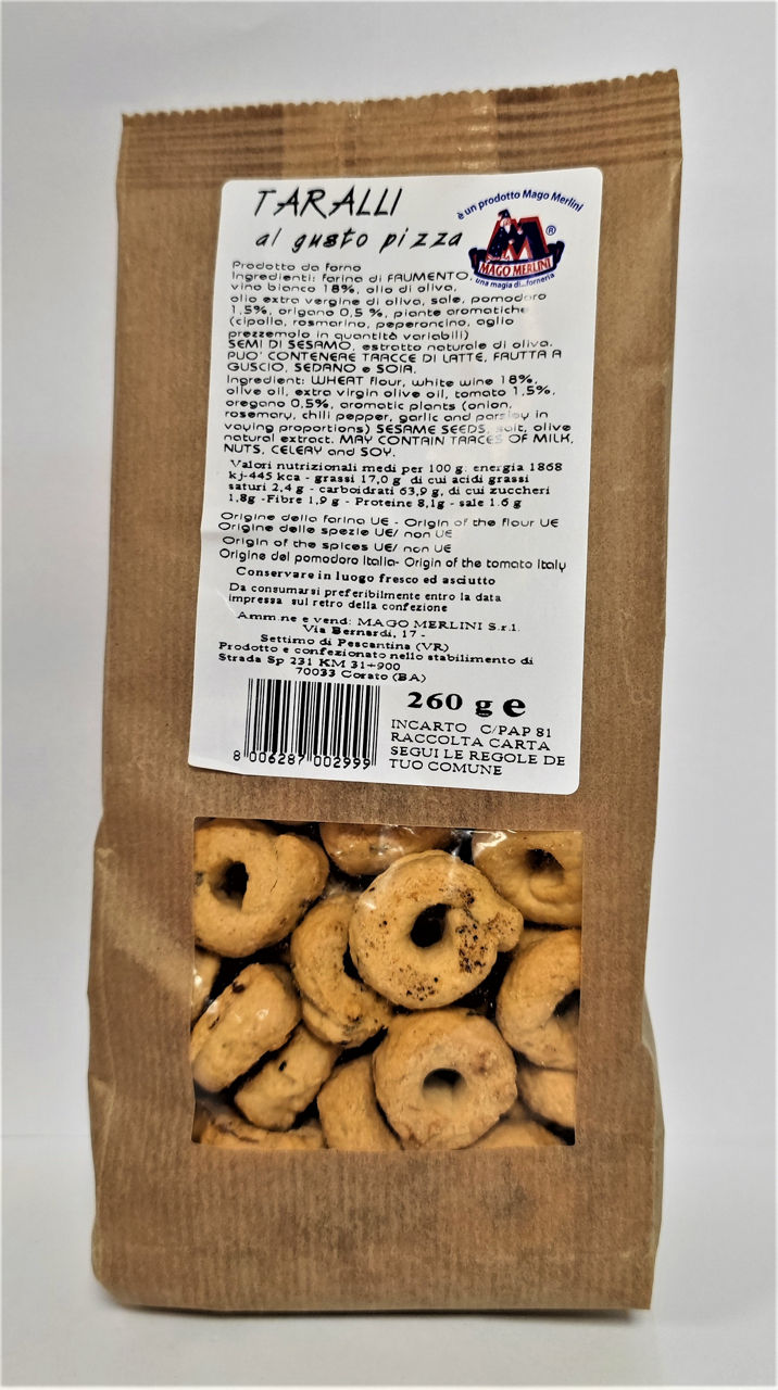 Taralli friabili pizza  aq 260g