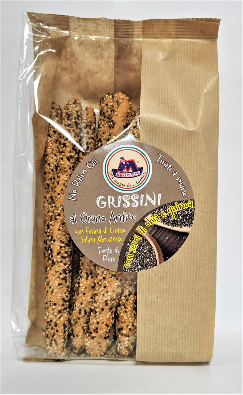 GRISSINI CASARECCI INTEGRALI CON FIOCCHI D'AVENA 200G MAGO MERLINI - 0