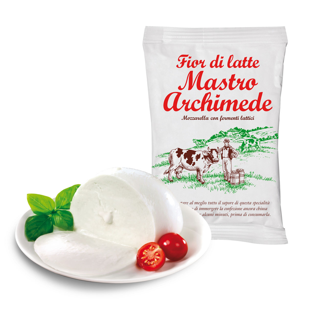 MOZZARELLA FIOR DI LATTE DI MASTRO ARCHIMEDE SABELLI G 375X8PZ CA 3 KG CA - 0