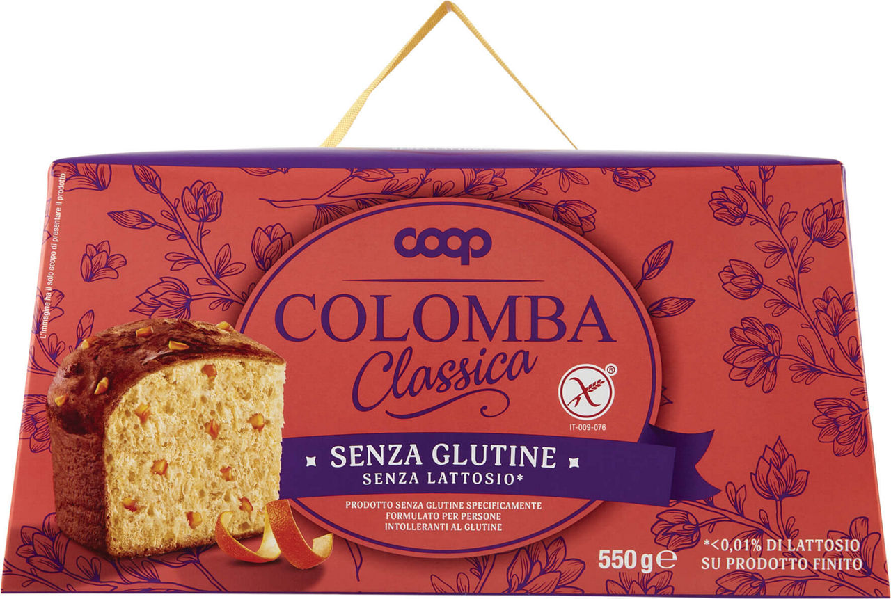 COLOMBA SENZA GLUTINE E LATTOSIO IN ASTUCCIO COOP G 550 - 1