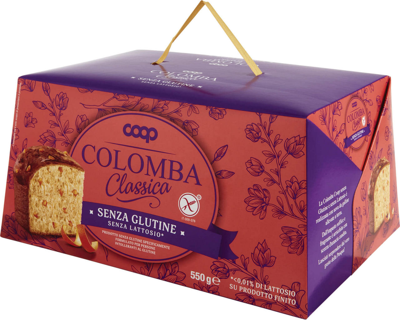 COLOMBA SENZA GLUTINE E LATTOSIO IN ASTUCCIO COOP G 550 - 3