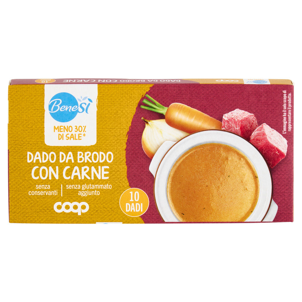 DADO DA BRODO CARNE A RIDOTTO CONTENUTO DI SALE 10 CUBI COOP BENE SÌ G 90 - 8