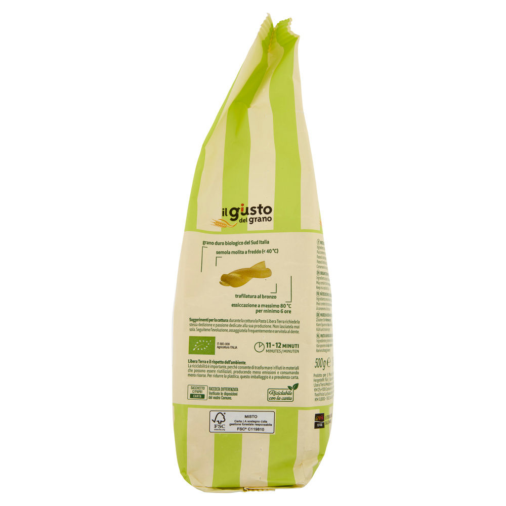 PASTA DI SEMOLA BIO LIBERA TERRA CASERECCE RUSTICHE G500 - 3