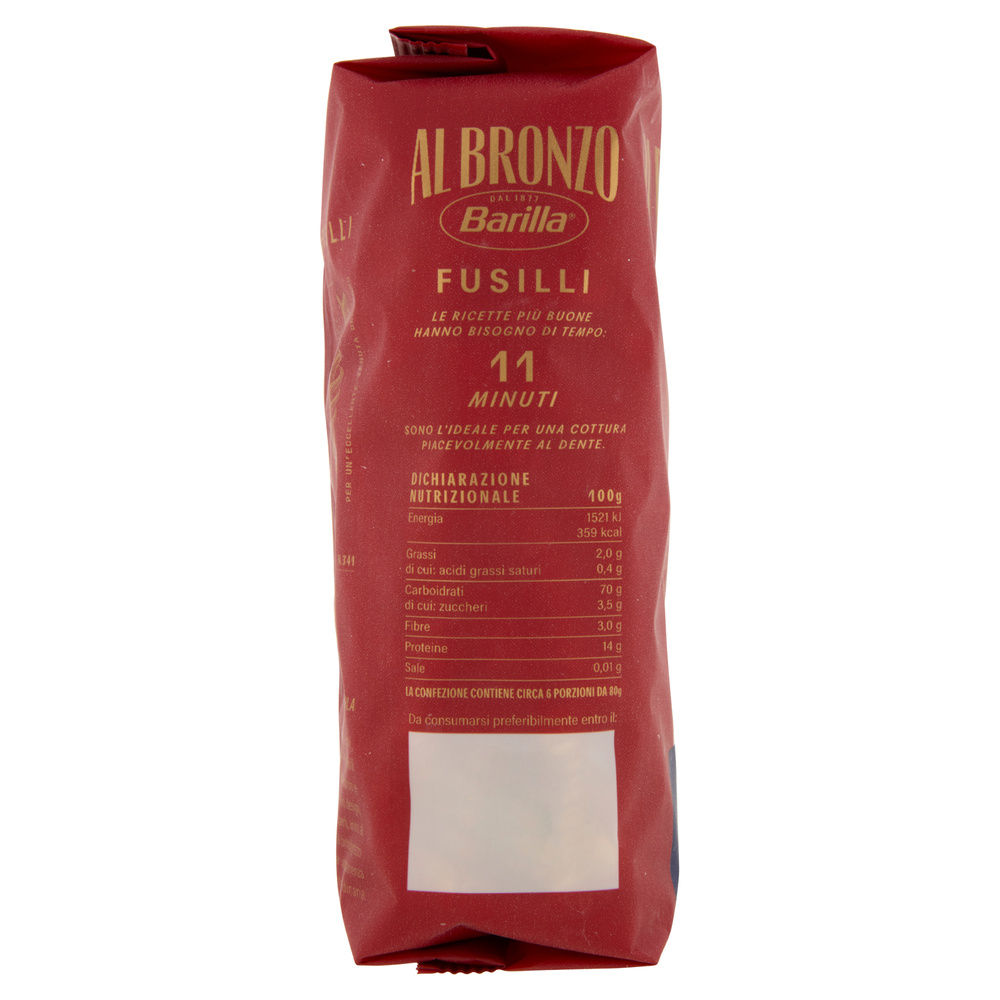 PASTA DI SEMOLA FUSILLI AL BRONZO BARILLA G500 - 5