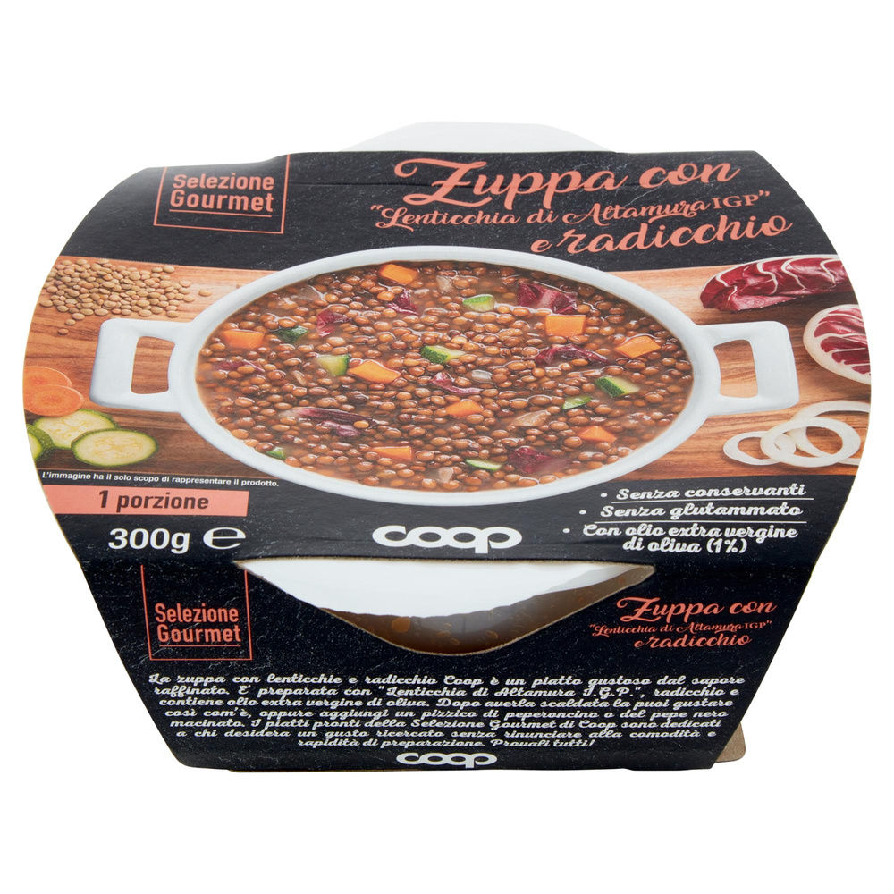 ZUPPA LENTICCHIE IGP ALTAMURA/RADICCHIO SEL. GOURMET  COOP CIOT G 300 - 4