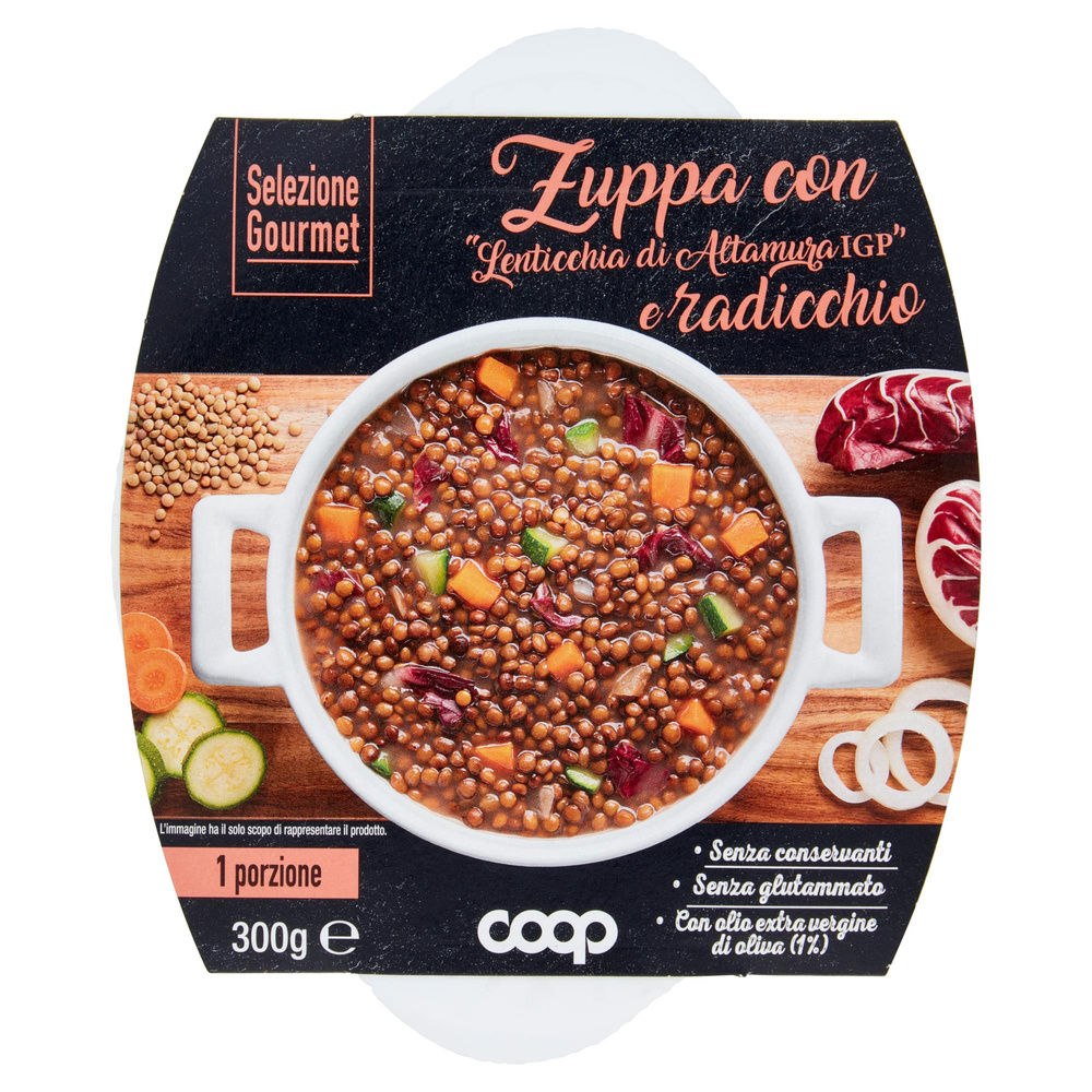 ZUPPA LENTICCHIE IGP ALTAMURA/RADICCHIO SEL. GOURMET  COOP CIOT G 300 - 2