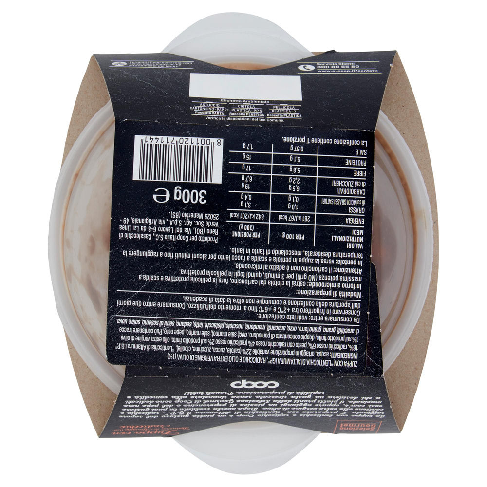 ZUPPA LENTICCHIE IGP ALTAMURA/RADICCHIO SEL. GOURMET  COOP CIOT G 300 - 8