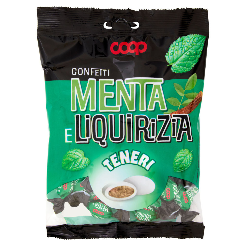 CARAMELLE CONFETTI TENERI ALLA MENTA E LIQUIRIZIA COOP G 100 - 5