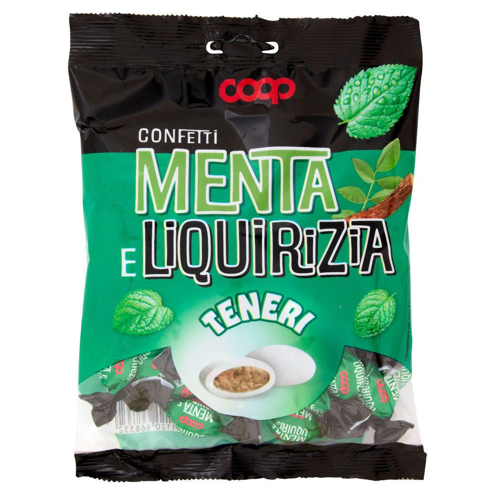 CARAMELLE CONFETTI TENERI ALLA MENTA E LIQUIRIZIA COOP G 100 - 4