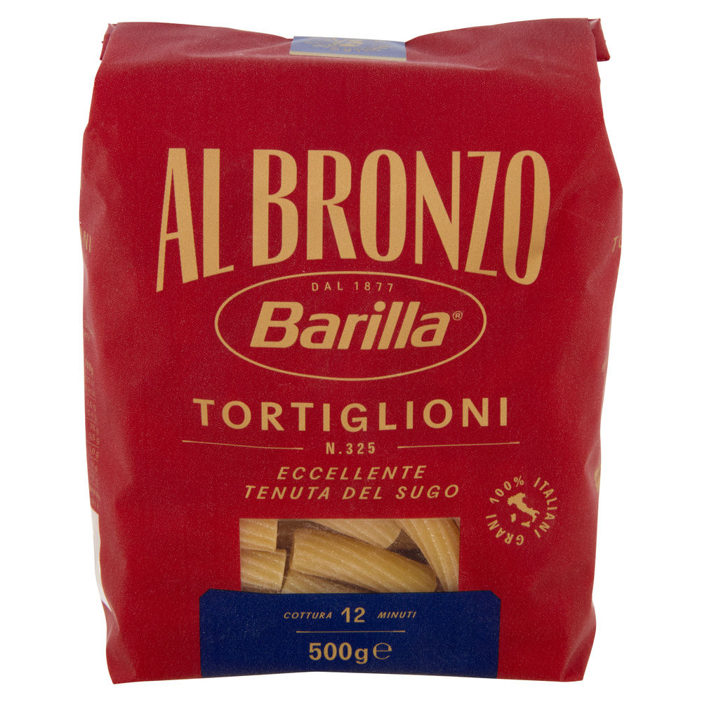 PASTA DI SEMOLA TORTIGLIONI AL BRONZO BARILLA G500 - 1