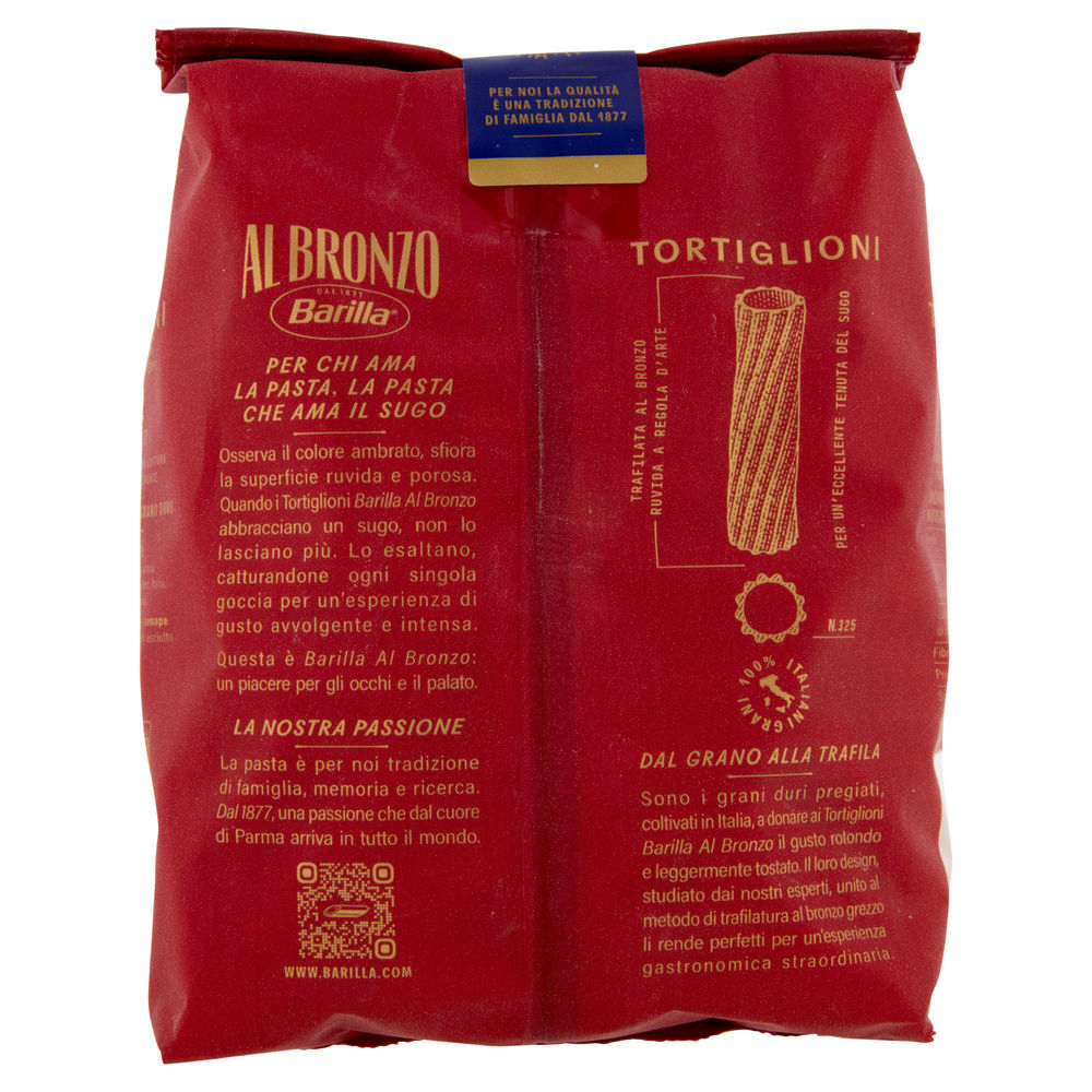 PASTA DI SEMOLA TORTIGLIONI AL BRONZO BARILLA G500 - 5