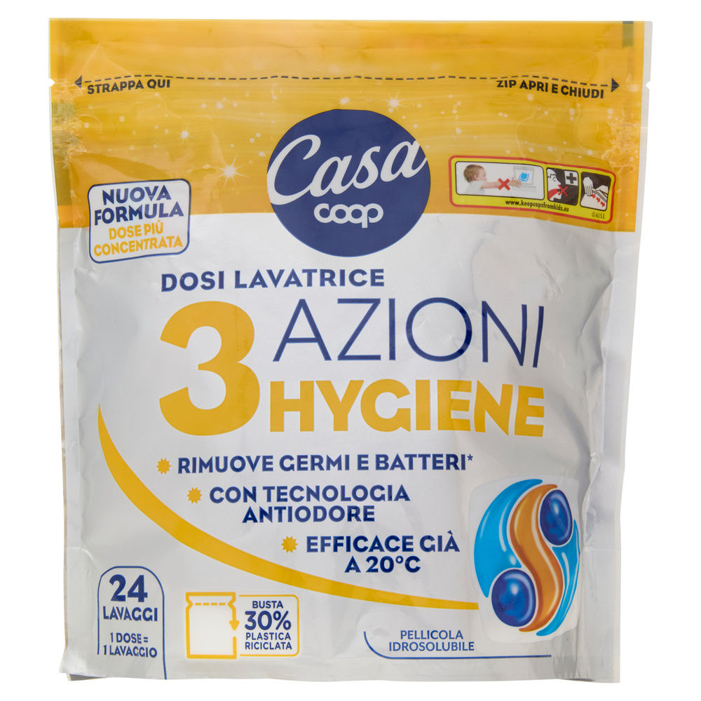 DETERSIVO LAVATRICE LIQUIDO CONCENTRATO COOP CASA HYGIENE G 504 PZ 24 - 0
