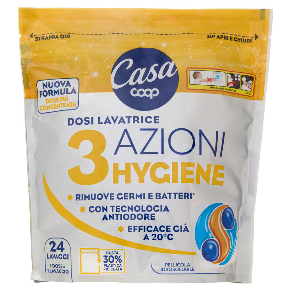DETERSIVO LAVATRICE LIQUIDO CONCENTRATO COOP CASA HYGIENE G 504 PZ 24 - 7