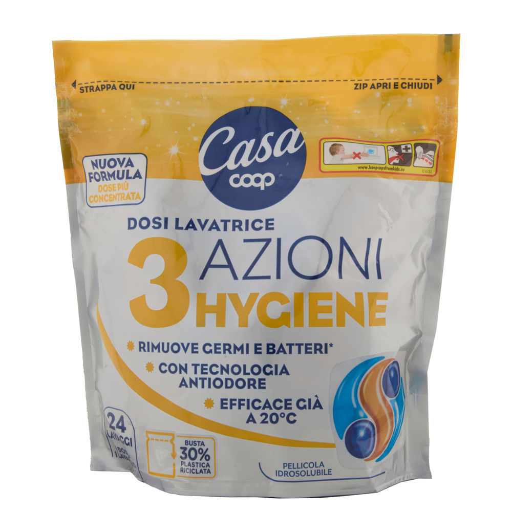 DETERSIVO LAVATRICE LIQUIDO CONCENTRATO COOP CASA HYGIENE G 504 PZ 24 - 6