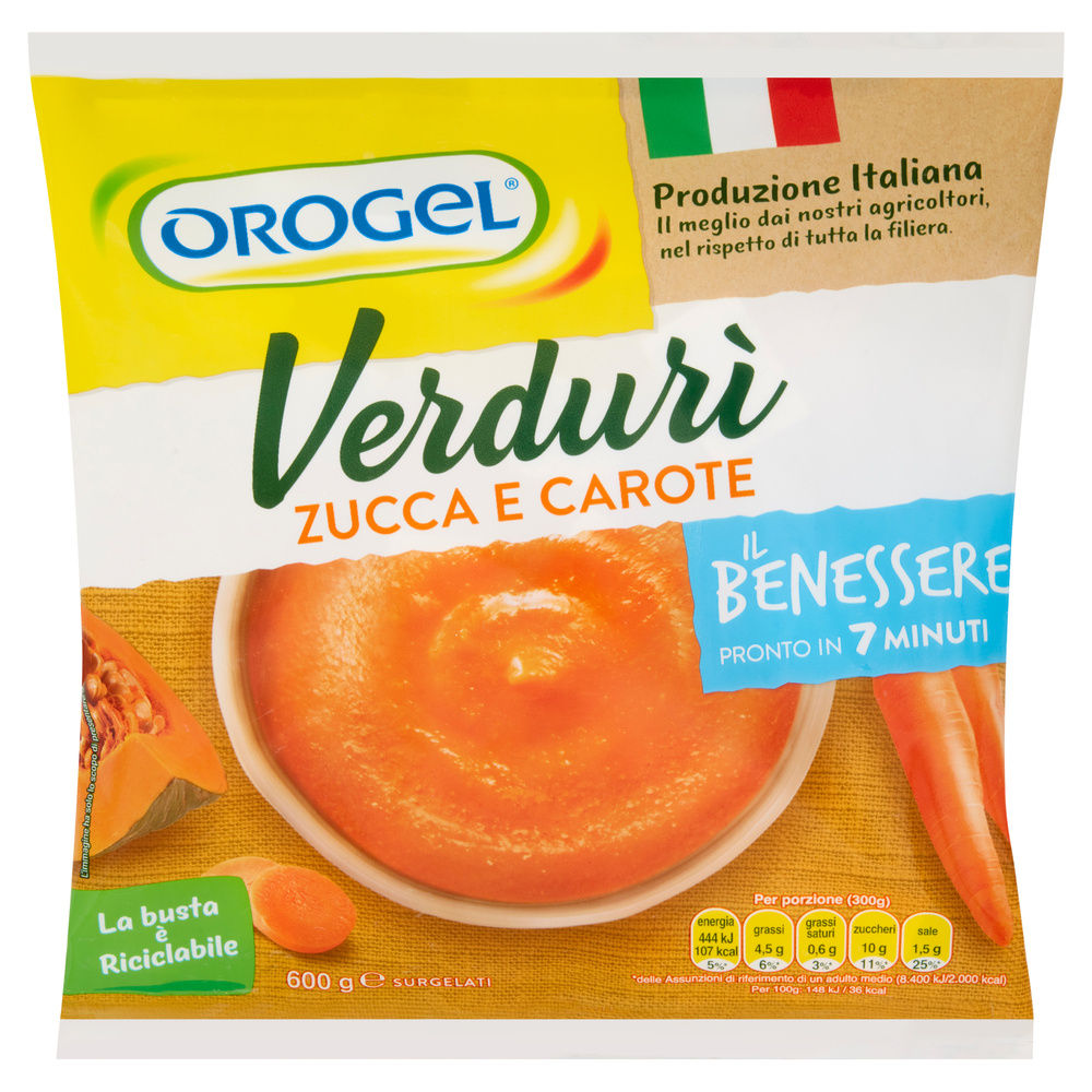 VERDURÌ ZUCCA E CAROTE OROGEL BUSTA G 600 - 1
