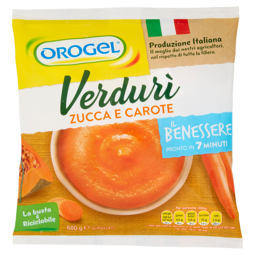 VERDURÌ ZUCCA E CAROTE OROGEL BUSTA G 600 - 2