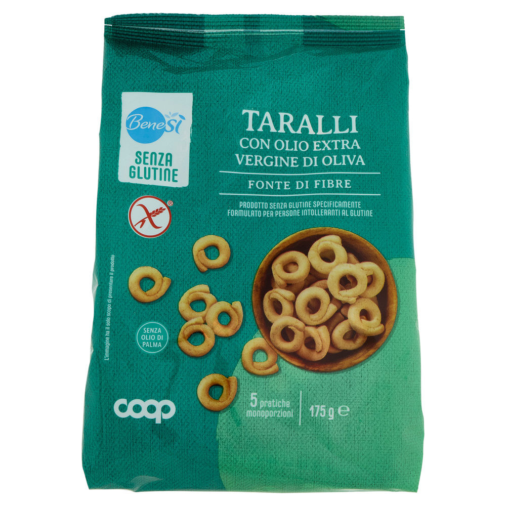 TARALLI IN BUSTE MONOPORZIONI SENZA GLUTINE BENE SI' COOP G 175 (G5X35) - 1