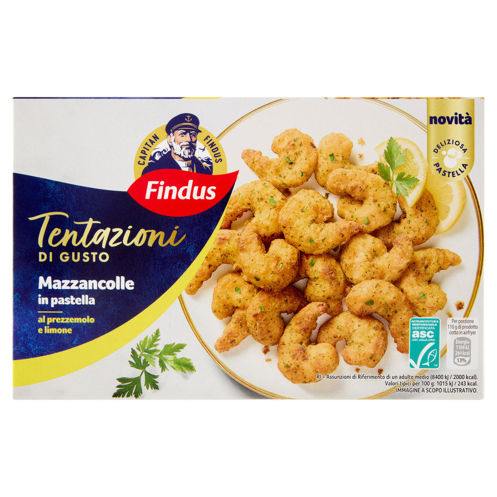 MAZZANCOLLE IN PASTELLA PREZ/LIM TENTAZIONI DI GUSTO FINDUS G 220 - 0