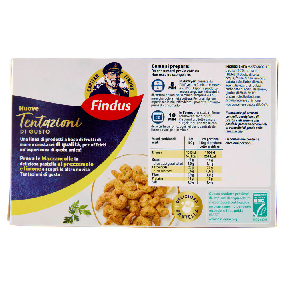 MAZZANCOLLE IN PASTELLA PREZ/LIM TENTAZIONI DI GUSTO FINDUS G 220 - 4