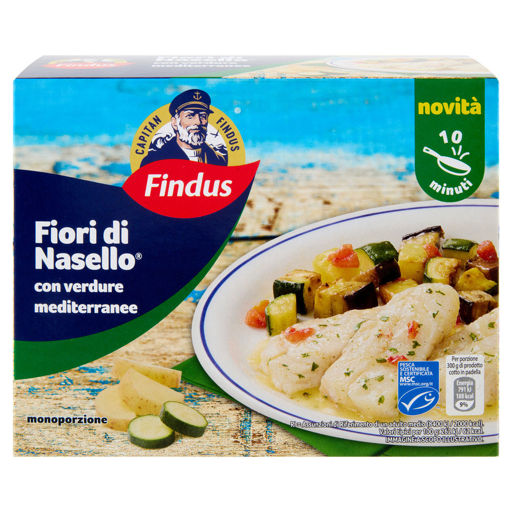 FIORI DI NASELLO CON VERDURE MEDITERRANEE FINDUS G 300 - 7
