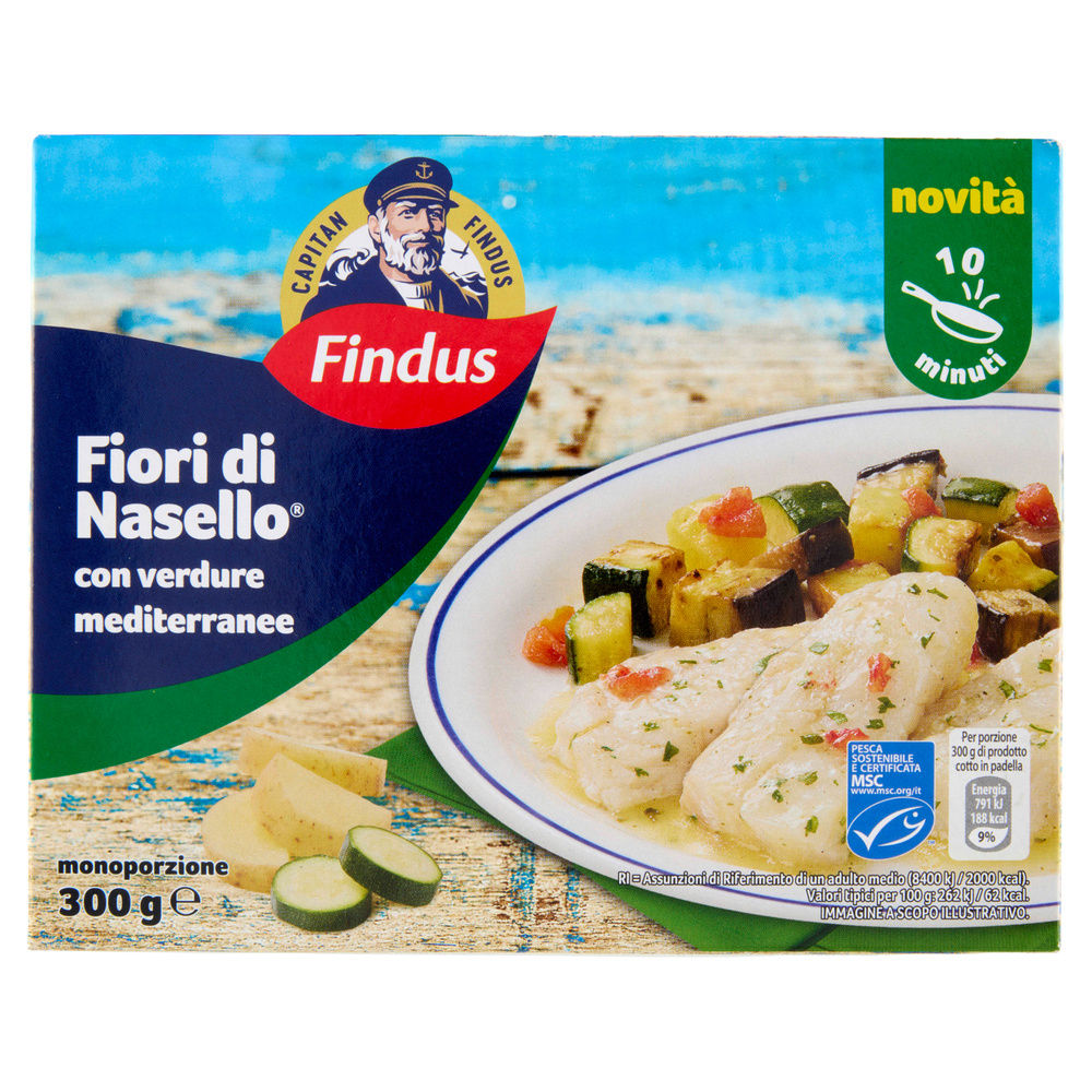 FIORI DI NASELLO CON VERDURE MEDITERRANEE FINDUS G 300 - 6