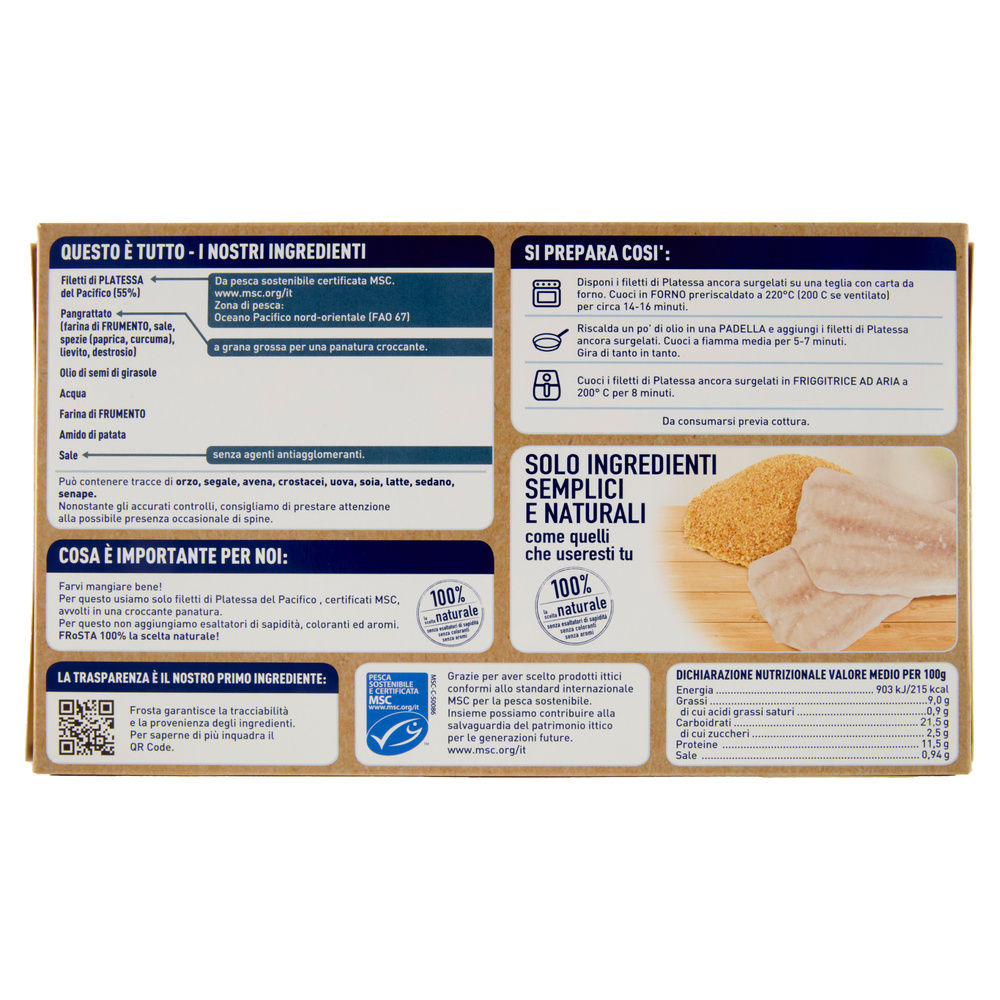 FILETTI DI PLATESSA IN CROCCANTE PANATURA MSC FROSTA G 230 - 2